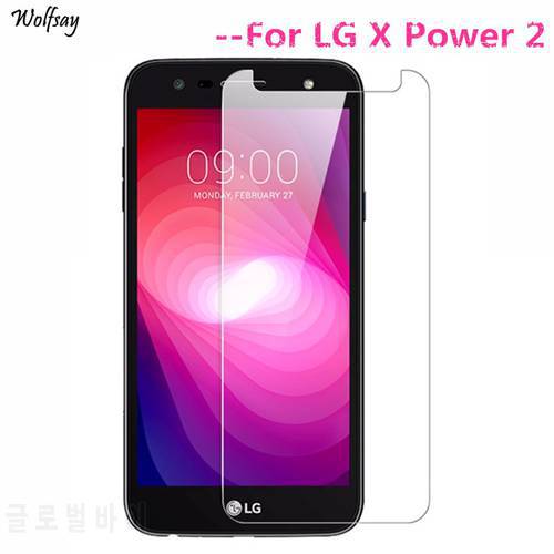 2pcs For Glass LG X Power 2 Tempered Glass For LG X Power 2 Screen Protector For LG X Power2 Protective Film M320 M320N Wolfsay