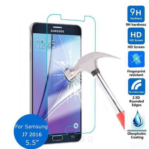 ShuiCaoRen For Samsung galaxy J7 2016 Tempered Glass 9H Protective Film Explosion-proof Screen Protector for J710X SM-J710FN/DF