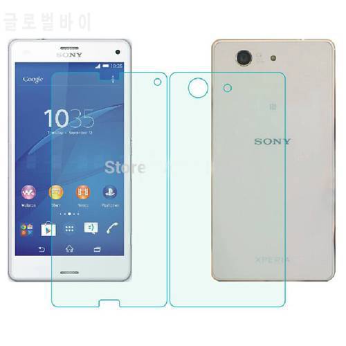 2PCS Front + Back Tempered Glass 9H Original Protective Film Explosion-proof Screen Protector for Sony Xperia Z3 Compact D5803