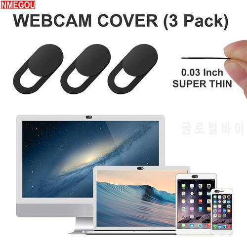 3PCS WebCam Cover Shutter Magnet Slider Camera Protector for Macbook IPhone PC Laptops Web Cam Tapar Phone Lens Privacy Sticker