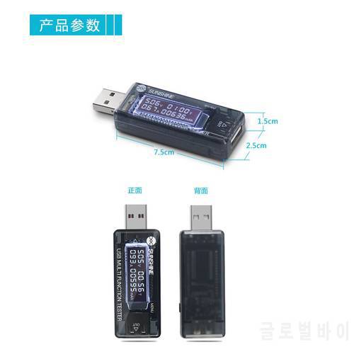 SUNSHINE SS-302A USB Tester Charge Power Voltmeter Meter for Digital display Current Voltage Charger Capacity Tester