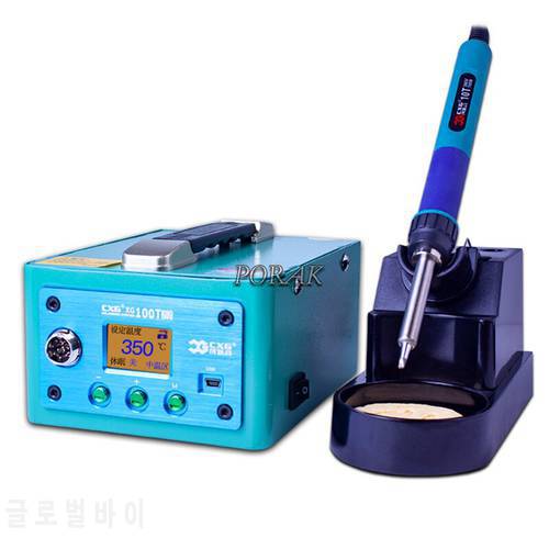CXG High Frequency Soldering Station LCD Backlit Screen soldering iron Welding Rapid Heating Tools Rework Station XG100T 100W