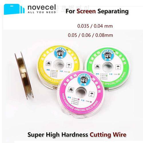 100m* 0.08mm 0.06mm 0.05mm 0.04mm 0.035mm Alloy Steel Molybdenum Wire Cutting Wire Line LCD Display Screen Separator Repair Tool