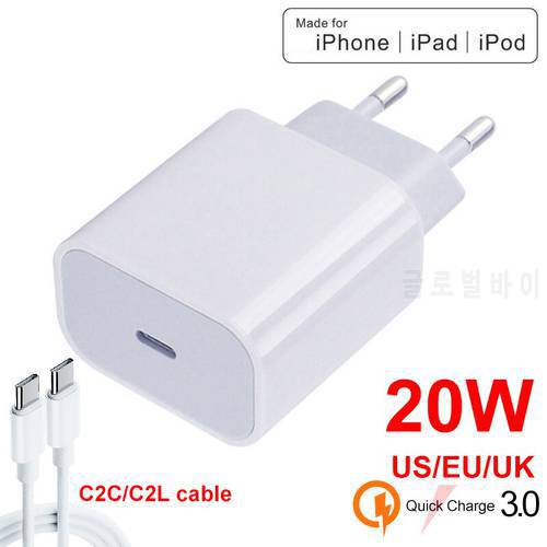Mobile Phone Charger Fast Charging EU US Plug Adapter with Type-C/Android/Apple Wall USB Charger For iPhone 11 Samsung Xiaomi