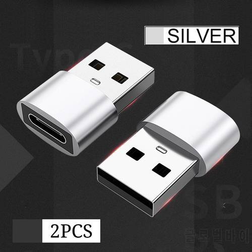 2PCS USB To Type C OTG Adapter USB USB-C Male To Micro USB Type-c Female Converter For iPhone 12 Pro Max Connector OTG Converter