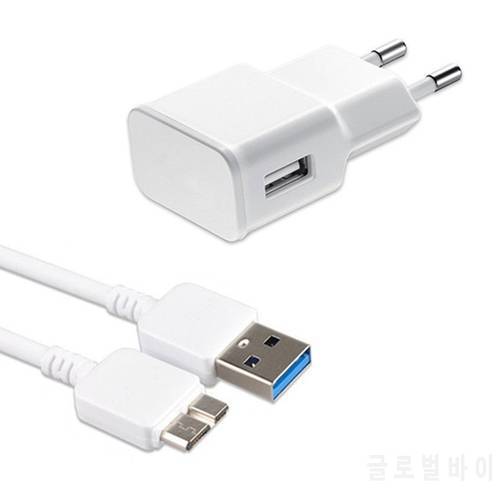 Travel Plug USB charger Micro USB 3.0 Cable Data Sync Cables for Samsung Galaxy S5 i9600 SM-G900H Note 3 N9006 N9005 N900 N9009