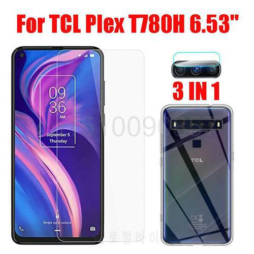 3-in-1 Case + Camera Tempered Glass On For TCL Plex T780H 6.53
