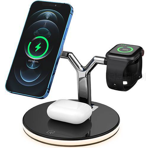 3 in 1 Magnetic Wireless Charger 15W Fast Charging Station for Magnetic iPhone 14 13 12 pro Max Chargers for Apple Watch Airpods