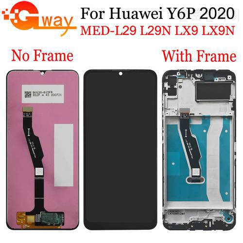 For Huawei Honor 9A LCD Display+Touch Screen Replacement Frame For Huawei Honor 9 A Y6P 2020 LCD Screen MED-LX9 MED-LX9N Display