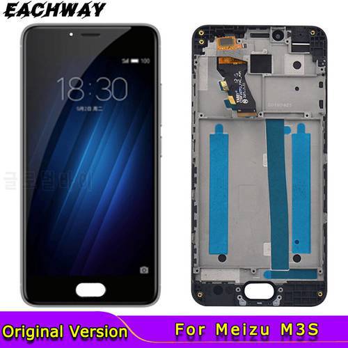 Tested 1280x720 For Meizu M3S LCD Display Touch Screen Digitizer Assembly With Frame Replacement 5.0