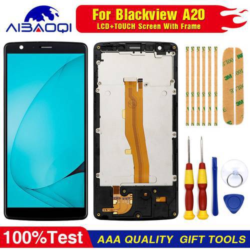 Original Touch Screen LCD Display For Blackview A20 A20 pro Digitizer Assembly With Frame Replacement Parts+Disassemble Tool