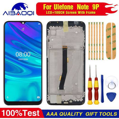 New Original Touch Screen LCD Display For Ulefone Note 9P Digitizer Assembly With Frame Replacement Parts+Disassemble Tool