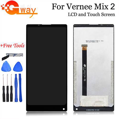 For Vernee Mix 2 LCD Display+Touch Screen 100% Original Tested Digitizer Glass Panel For Vernee Mix2 LCD Display With Frame