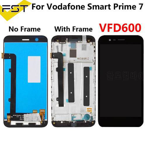 100% Tested For Alcatel Vodafone Smart Prime 7 VFD600 LCD Display Touch Screen Phone Digitizer Assembly With Frame+Tools