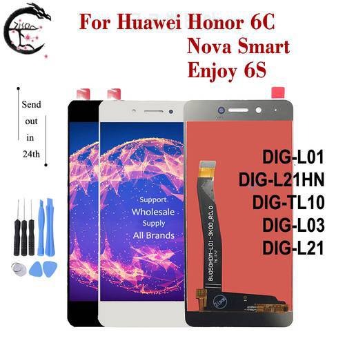 LCD With Frame For Huawei Honor 6C DIG-L01 DIG-L03 Nova Smart DIG-L21 L21HN enjoy 6S Display Screen Touch Digitizer Assembly 5