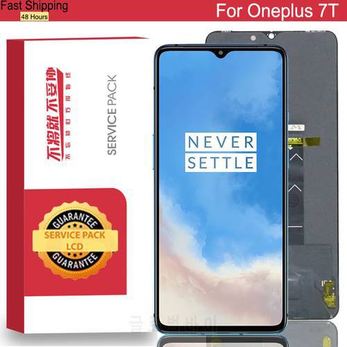 100% Original 6.55&39&39 AMOLED Display For Oneplus 7T LCD Display HD1901 HD1903 Models Touch Screen Digitizer Assembly Repair Parts