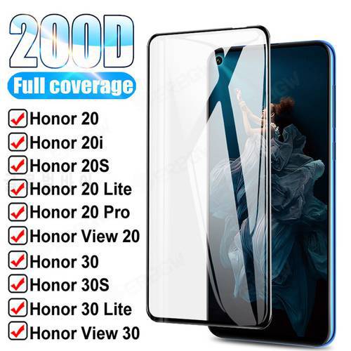 200D Full Cover Tempered Glass For Huawei honor view 20 30 V20 V30 Screen Protector Honor 20 Pro 30 Lite 20i 20S 30S Glass Film