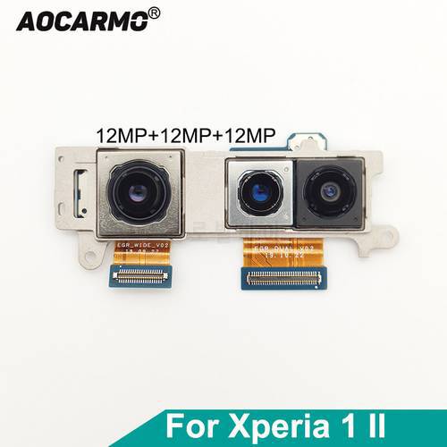 Aocarmo 12MP Big Camera Module Rear Main Back Camera Flex Cable For Sony Xperia 1 II MARK2 X1 ii XQ-AT52 XQ-AT51 SO-51A