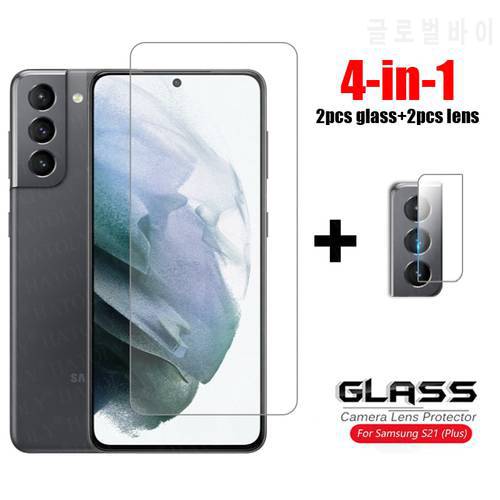 4-in-1 For Glass Samsung Galaxy S21 Tempered Glass For Samsung S21 S22 S23 Plus 5G S20 S21 FE Screen Protector Full Camera Glass