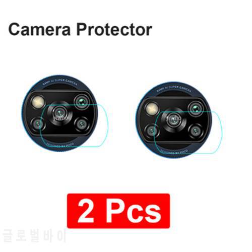2 Pcs Camera Protective Glass For Xiaomi Poco X3 NFC X 3 Pro Camera Protectors On Xaomi Poco M3 F3 GT Glass Len Film Xiomi Xiami