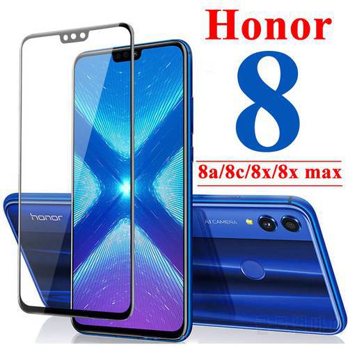 Armored Sheet On For Huawei Honor 8X Tempered Glass Max 8xmax Screen Protector X8 8C Protective 8A Armor Xonor 8 X Mah Honer C8