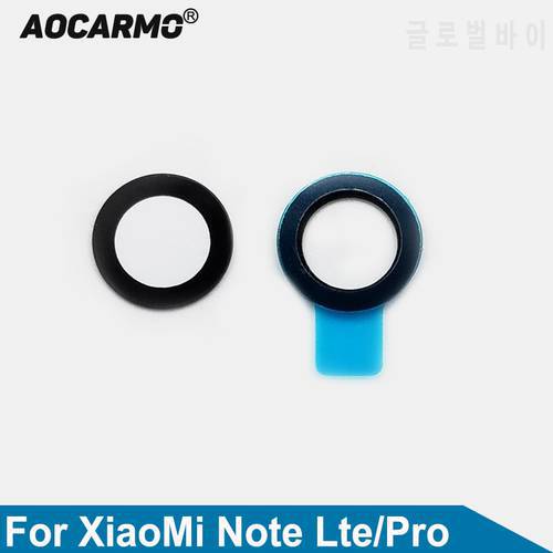 Aocarmo Back Camera Lens For XiaoMi Note Lte Note Pro Rear Glass With Adhesive Sticker
