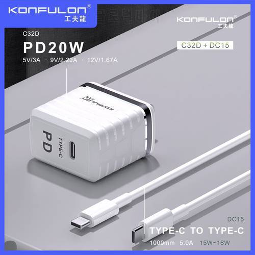 Phone Charger PD20W Charger For iphone Fast Charge USB C Quick Charge Iphone 13 12 Pro Samsung