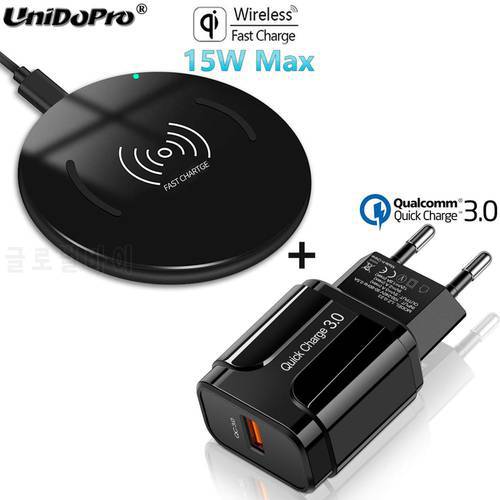 Qi 15W Fast Wireless Charger+QC 3.0 EU Adapter for DOOGEE V10,S97 Pro, S88 Plus,S96 Pro,S95 Pro,S68Pro,S90,S60 Lite S70 S80 Lite
