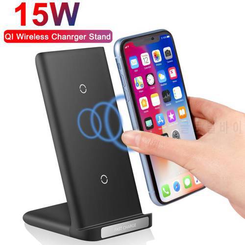 15W Qi Wireless Charger Stand For Samsung Galaxy A71 A51 A31 A21 A41 Fast Wireless Charging Station Phone Charger Stand Holde