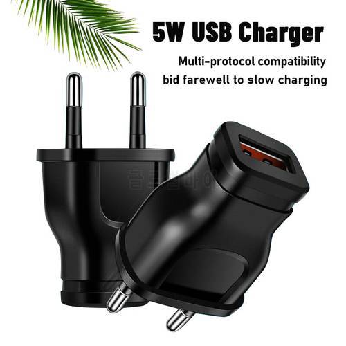 USB Charger Adapter 1 Port Direct Charger Universal US EU Plug 5W 1A Travel Charging Conversion Plug Mobile Phone Accessories