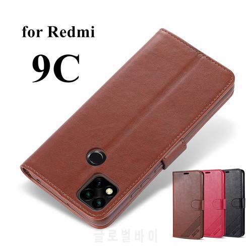AZNS Redmi9C Case High Quality Flip Cover Leather Case for Xiaomi Redmi 9C / Redmi 9C NFC Pu Leather Phone Bags Holster
