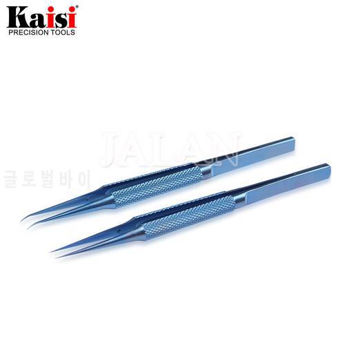 Kaisi Professional Repair Titanium Alloy Tweezers For Mobile Phone Motherboard Fingerprint Fly Line Repair Antimagnetic Tweezers