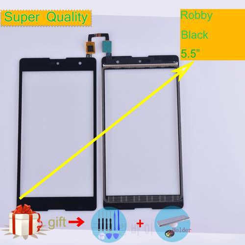 Touchscreen For Wiko Robby Touch Panel Touch Screen Digitizer glass Sensor For Wiko Robby Phone Touches Front Outer BLACK