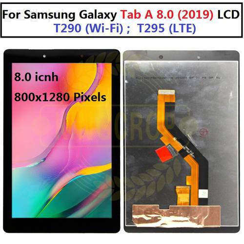 Original 8 inch For Samsung Tab A 8.0 2019 T290 T295 T290 T295 Touch Screen LCD Display Digitizer Glass Panel Assembly