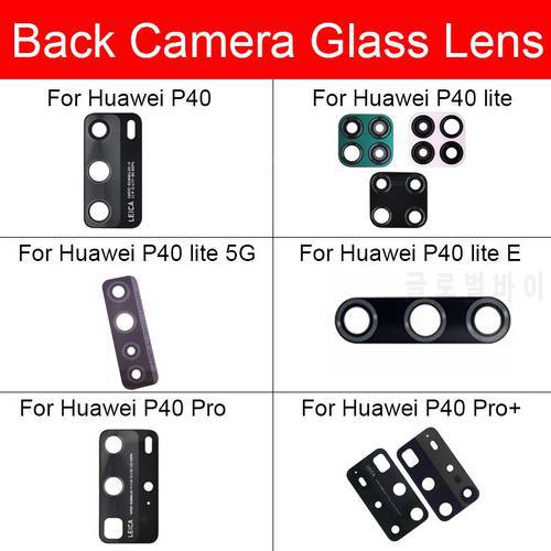 Back Glass Lens For Huawei P40 Pro Plus P40 Lite P40lite E P40lite5G Glass Lens Rear Camera Lens Glass with Sticker Repair Parts