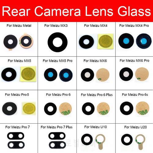 Back Camera Glass For Meizu Metal MX3 MX4 MX5 MX6 Pro 5 6 6s 7 Plus U10 U20 Rear Camera Glass Lens Cover + Adhesive Sticker