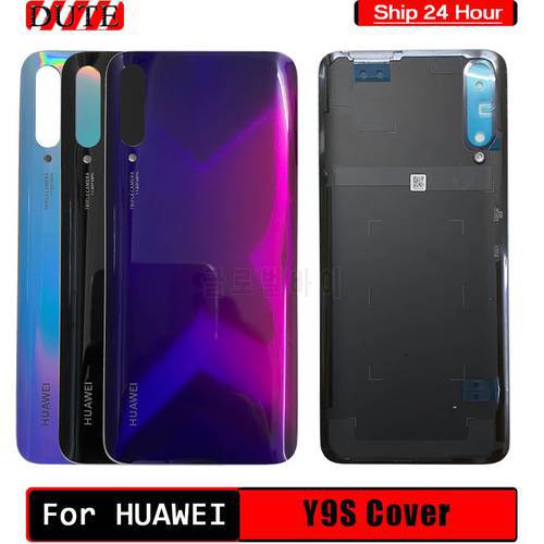 Tested For Huawei Y9S Back Battery Cover Glass Housing Door Case Repair Part Y9s Rear Housing Glass For Huawei P smart Pro 2019