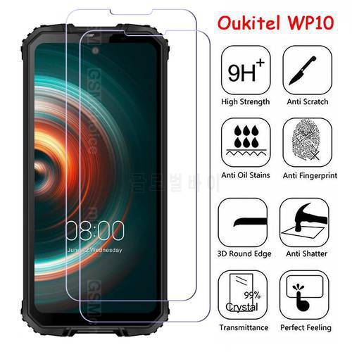 2-1Pcs Phone Screen Protector Glass For Oukitel WP10 2.5D Explosion Proof Tempered Glass Protective Film For Oukitel WP 10 Cover