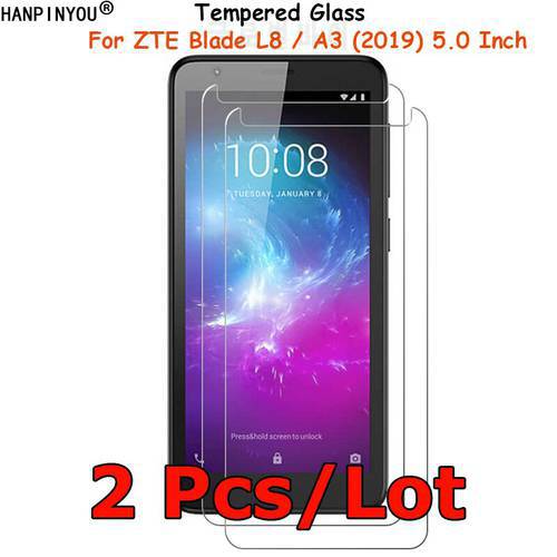 2 Pcs/Lot For ZTE Blade L8 / A3 (2020) (2019) Tempered Glass Screen Protector Explosion-proof Protective Film Toughened Guard