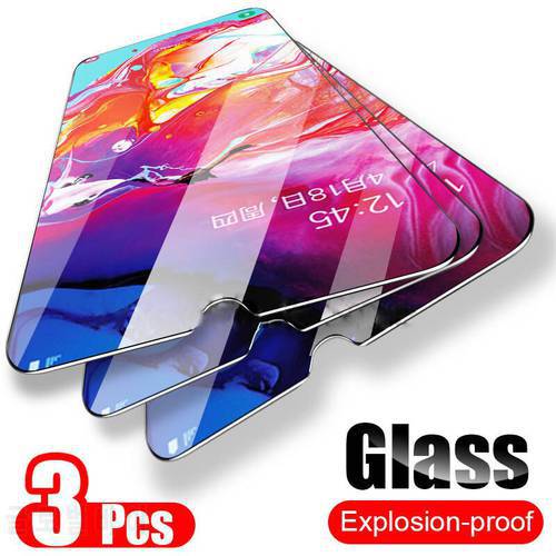 3 Pcs HD Full Clear Tempered Glass For Samsung Galaxy A70 A50 A51 A71 A12 A01 A02 A02S M02 M02S M12 M32 A22 A32 A42 A52 A72
