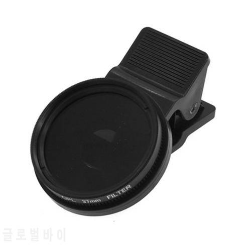 37mm Ultra Slim CPL Circular Polarizing Lens Filter Mobile Phone Microscope Macro Lens with Clip Phone Accessories