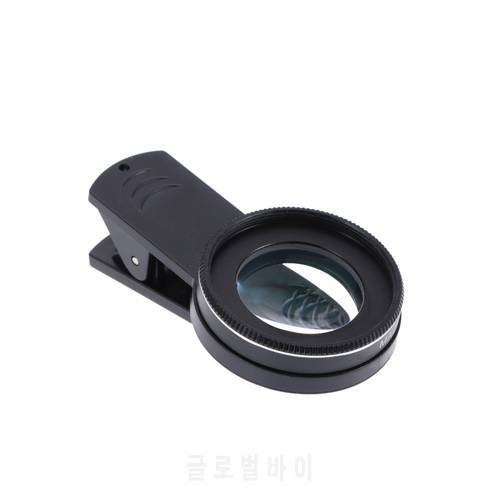 37mm Optic External High Definition 15X Macro Lens Camera Phone Lens Super Macro Lenses with Clip Holder Magnifying Lens