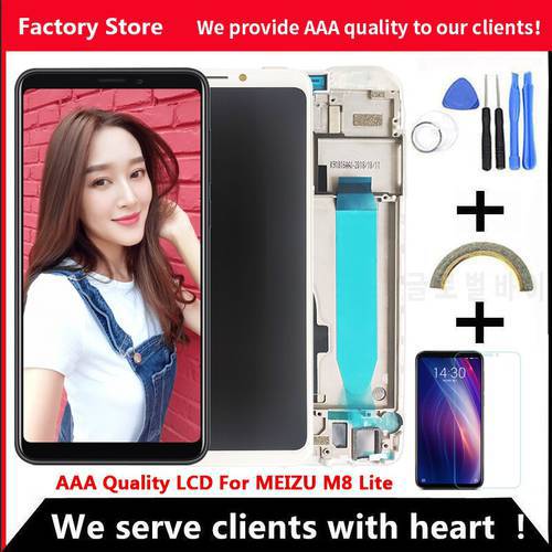AAA Quality LCD+Frame For MEIZU M8 Lite Lcd Display Screen Replacement For MEIZU M8 Lite LCD Screen Display Assembly