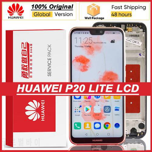 Original 5.84&39&39 IPS Display For Huawei P20 Lite Nova 3e ANE-LX1 ANE-LX2 LCD Display Touch Screen Digitizer Assembly Repair Parts