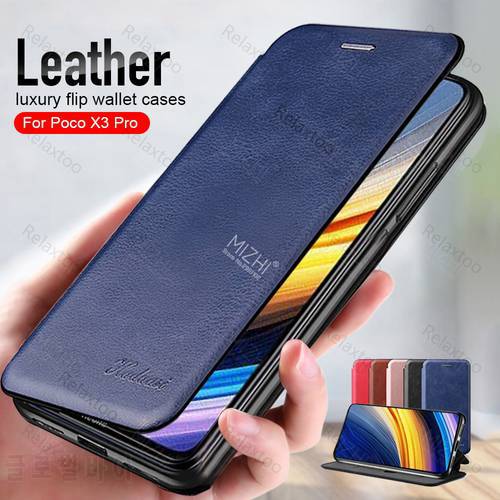 leather magnetic phone case for xiaomi poco x3 pro cover for poco x 3 x3 x3pro pocox3 pro 6.67&39&39 wallet stand book cover coque