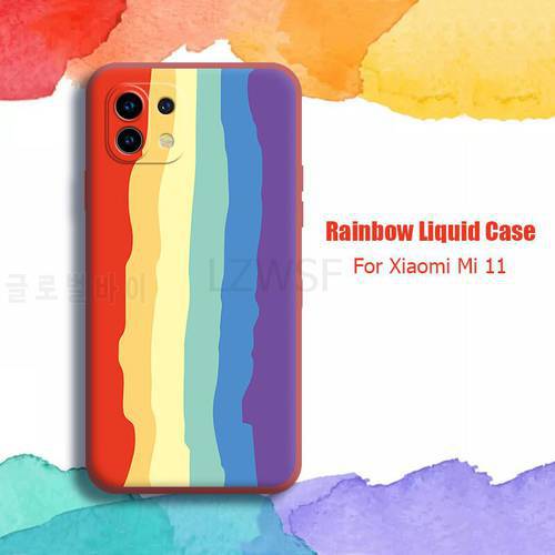 2012 NEW For Xiaomi Mi 11 Case Rainbow Pattern Soft Silicone Camera Protection Cover For Xiaomi Mi 10 Lite Mi10 Pro Phone Cases