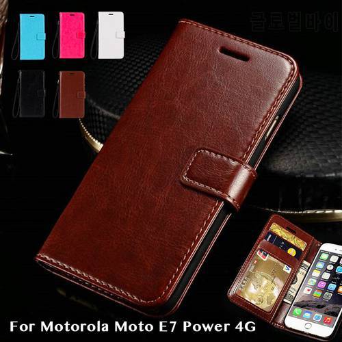 PU Leather Flip Case For Motorola Moto E7 Power 4G Photo Frame Case Wallet Cover For Motorola Moto E7i Power Business Case
