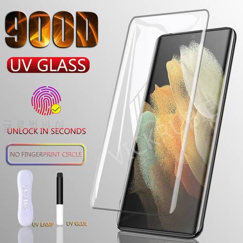 900D UV Tempered Glass For Samsung Galaxy Note 20 Ultra S21 FE S10 S22 Plus Screen Protector OnS20 Plus S 9 10 E Note 9 10 Film