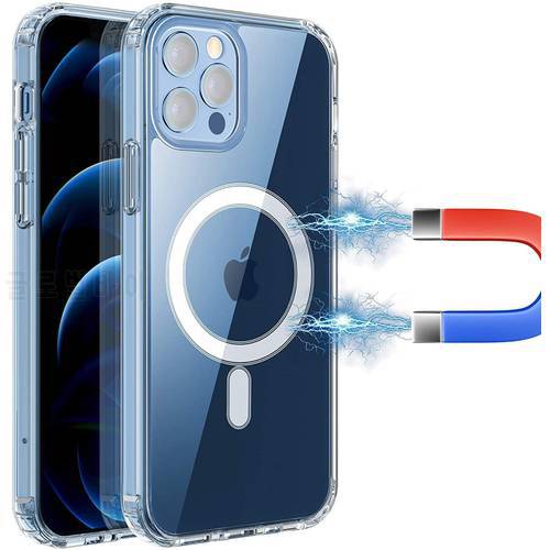 Mgnetic Case For IPhone 12 Pro Max Clear Protective Case For Iphone 12 Mini Case for Magsafe Wireless Charger Thin Slim Capa