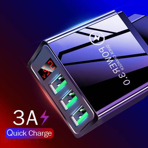 Quick Charge 3.04.0 USB Charger For Samsung S20 S10 S9 iPhone 12 pro max 11 X Xiaomi Tablet EU US Plug Wall Mobile Phone Charger